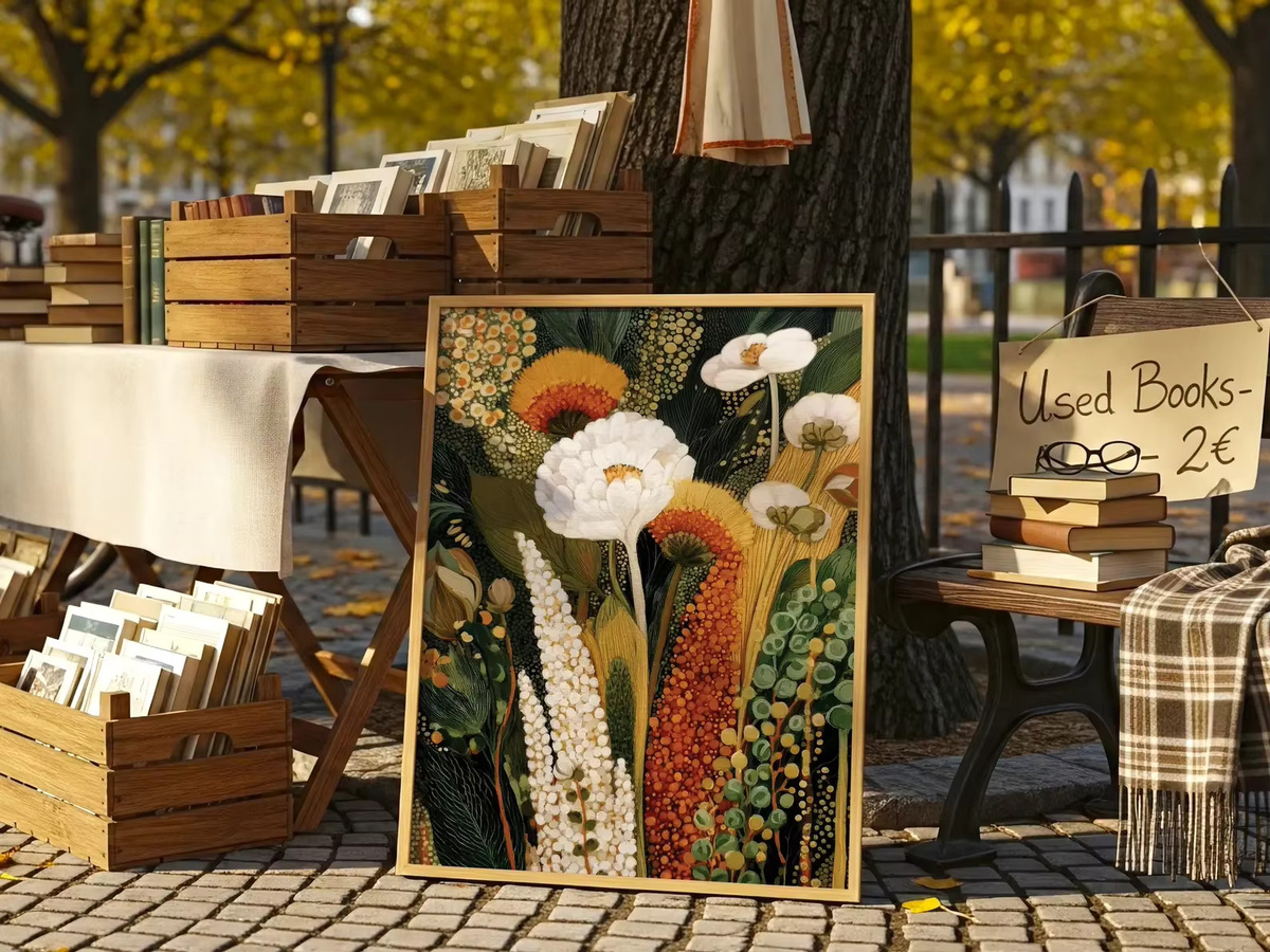 Botanischer Wandkunstdruck SHENCHEN: Abstrakter Zweigposter mit erdigem tropischem Dekor in Mehrfarbig für Küche und Wohnraum - Bild 6