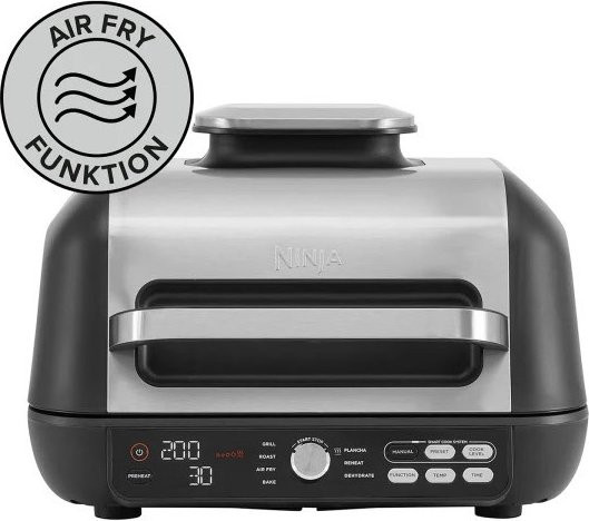 Ninja Foodi MAX PRO Grill & Heissluftfritteuse AG651EU in Schwarz und Silber mit Digitalanzeige - Bild 2