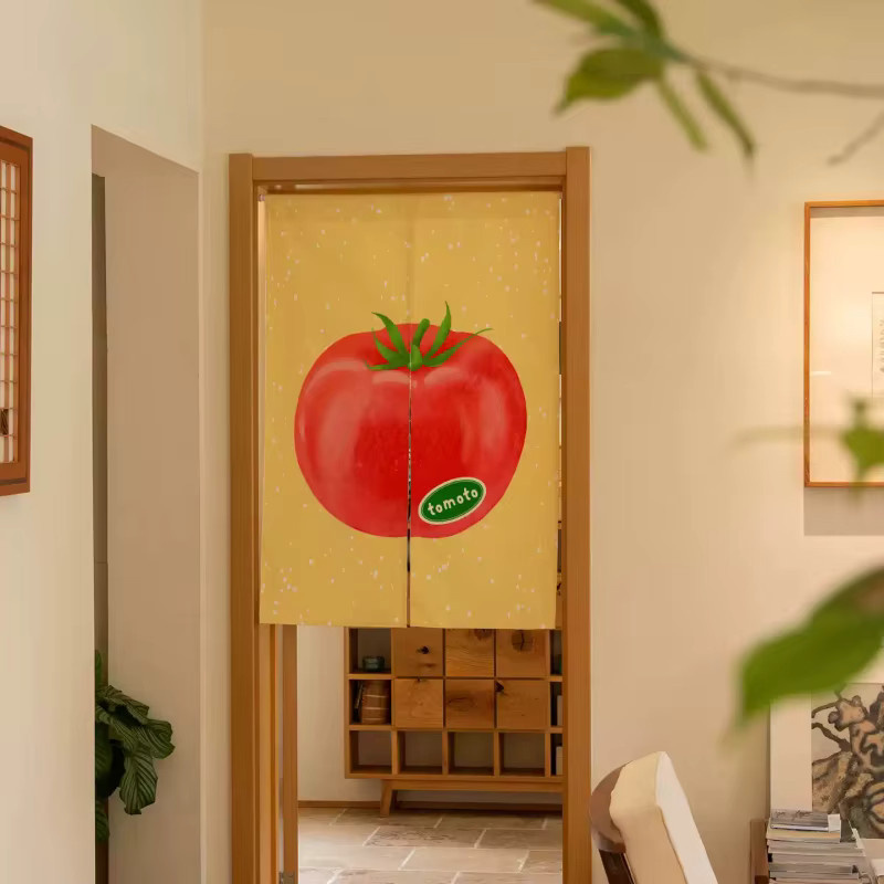VIKAMA Kreativer Tomaten-Türvorhang als Küchen- und Schlafzimmer-Trennvorhang in Multicolour, Höhe: 90 cm, Breite: 65 cm - Bild 2