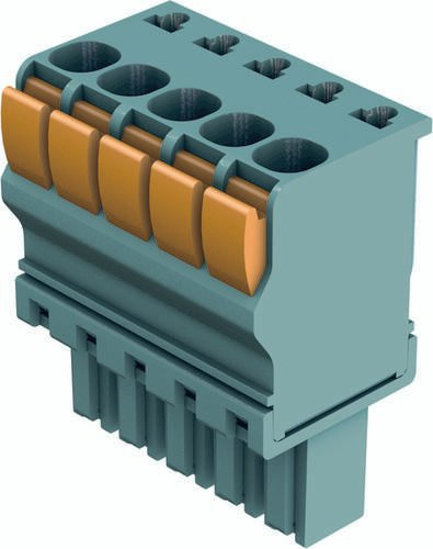 Harting Leiterplattensteckverbinder 14311214102000 mit 1 Reihe in Blau aus Messing - Bild 1