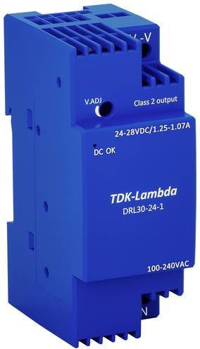 TDK-Lambda DRL30-24-1 Hutschienen-Netzteil 24V 1.25A 30W DIN-Rail - Bild 1