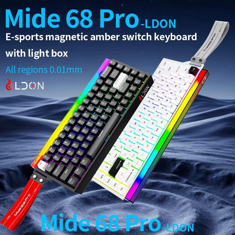 SMAILWOLF 75 % Gaming-Tastatur mit Hall-Effect Magnetischen Switches, 8K RGB, Multicolour/Schwarz - Bild 2