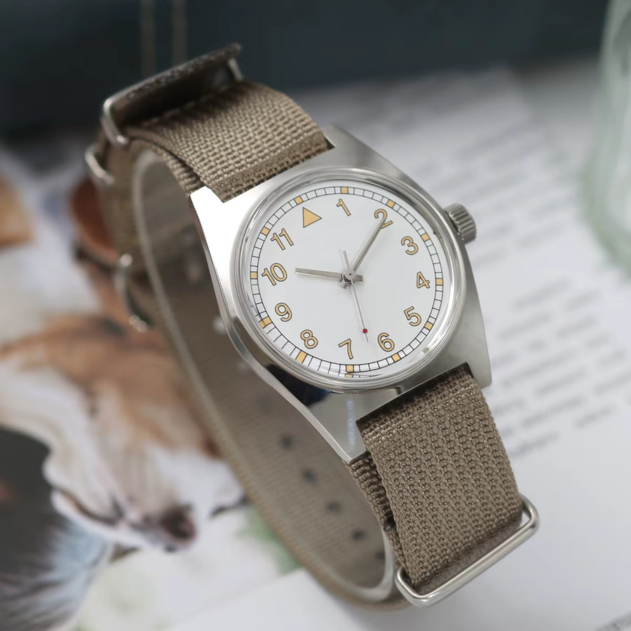 HEIMDALLR Armbanduhr, Herren, Handaufzug, Edelstahl, 36 mm, Weiß - Bild 2