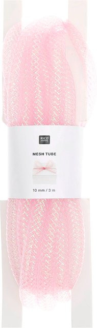 Rico Design Bastelband Netzschlauch aus Polyester in Rosa - Bild 1