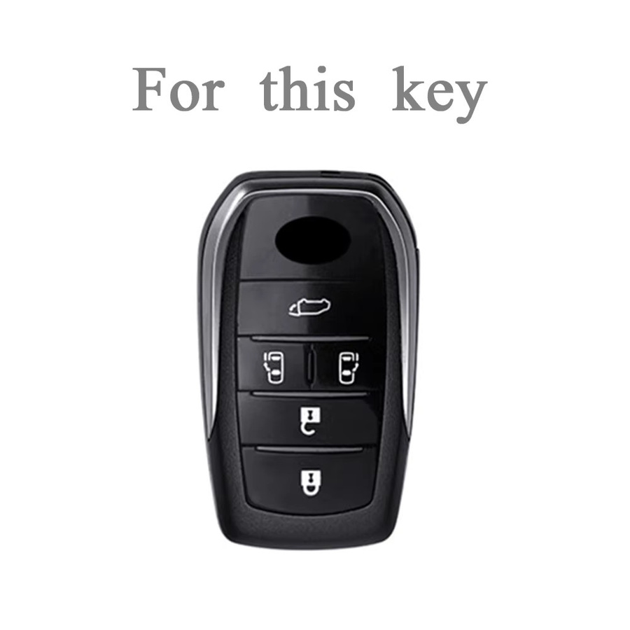 DAEFAR TPU Autoschlüssel-Schutzhülle für Toyota CHR Hilux Fortuner Land Cruiser 200 Camry Corolla Crown RAV4 Highland, 5-Tasten - Bild 2