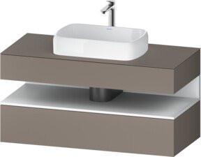 Duravit Waschtischunterschrank Qatego Wandhängend in Weiß oder Grau mit Schubladen, B/T/H: 120 x 55 x 60 cm - Bild 1