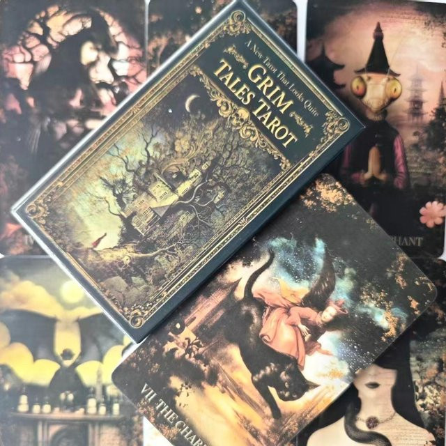Tarotwitch Grim Tales Tarot Deck, 78-Karten, Gotische Märchenkarten, bunt - Bild 1