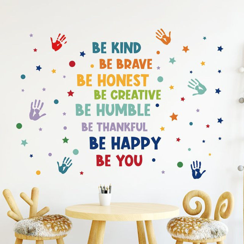 BRUP Wandtattoo Sterne mehrfarbig für Kinderzimmer und Schlafzimmer - Bild 1