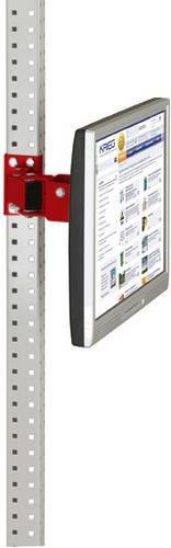 Manuflex ZB3630.3003 Monitorträger für UNIVERSAL und PROFI mit 80 mm Doppelgelenk und VESA-Adapter 100 mm in Rubinrot RAL 3003 - Bild 1