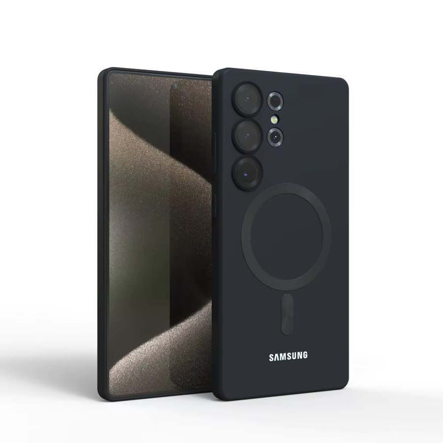 Luxuriöse Silikon-Schutzhülle mit MagSafe und Kameralinsenschutz für Samsung Galaxy S25 Ultra, S25 Plus, S24, S23 und S21 FE in Rot - Bild 4