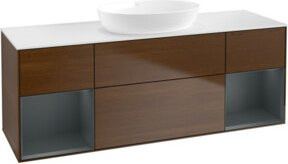 V&B Waschtischunterschrank Finion in Weiß mit Holzmaserung, Breite: 160 cm, Tiefe: 50,1 cm, Höhe: 50,1 cm - Bild 1