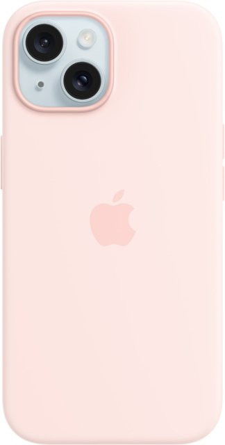 Apple Silikon Case mit MagSafe für iPhone 15 in Pink - Bild 1