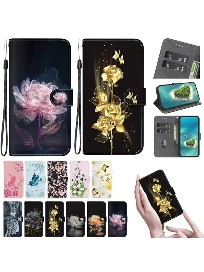 Xiaomi Flip Wallet Case Leder-Schutzhülle mit Standfunktion für Redmi Note 11T 11 11S 10 9 8 Pro Plus Max 4G 5G Note 7 7S 8T 9S 10S 11S - Bild 7