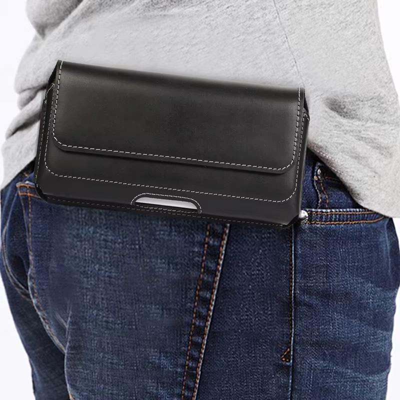 FaLi Qisubao Echtleder Handyholster mit Gürtelclip für iPhone und Galaxy, erhältlich in Schwarz oder Braun - Bild 5