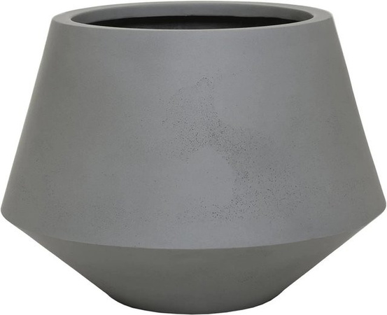Vivanno Blumentopf Berbelit in Betongrau aus Fiberglas, B/T/H: 42 x 42 x 30 cm