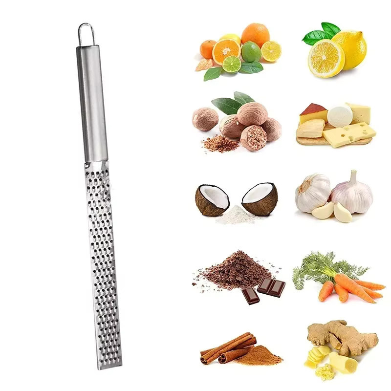Edelstahl Handreibe Zester für Käse, Zitrusfrüchte, Ingwer und Gemüse in Silber - Bild 5