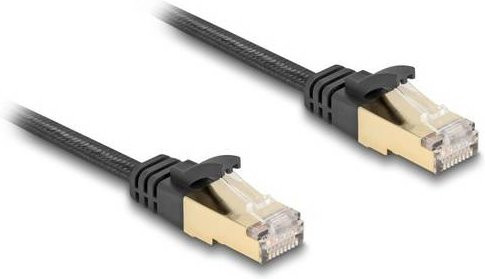 Delock 80330 RJ45 Patchkabel CAT 6a S/FTP Ethernet LAN, Schwarz, Länge: 10,0 m - Bild 1