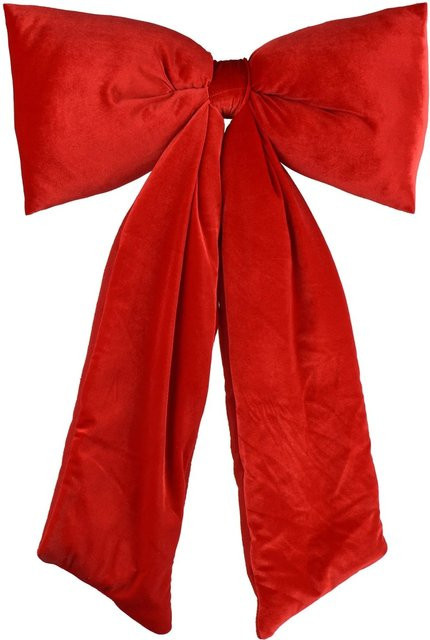 Decoris Deko-Schleife Rot für Weihnachten, B/H/T: 115 x 80 x 13 cm - Bild 1