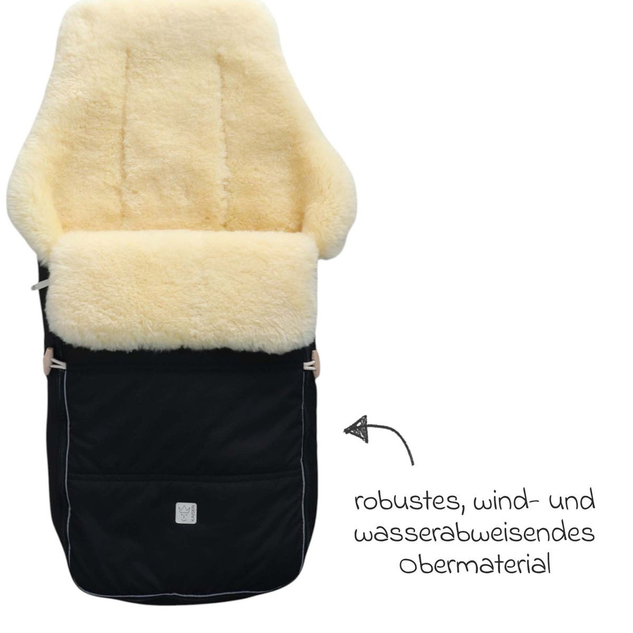 Kaiser Lammfell-Fußsack Dublas 2.0 für Buggy, Sport- und Kinderwagen in Black - Bild 3