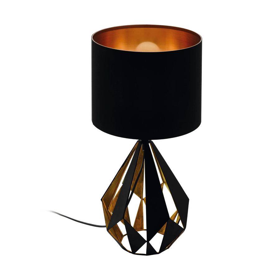 Eglo Tischleuchte Carlton 5 Schwarz, 1-flammig, Durchmesser: 25 cm, Höhe: 51 cm - Bild 2