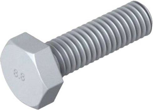 OBO Bettermann Sechskantschraube M6x20 aus Stahl in Silber, 100 Stück - Bild 1