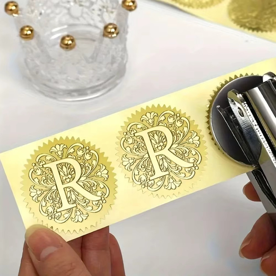 Personalisierter Library of Book Embosser Stempel in Gold für Buchliebhaber und Bibliothekare - Bild 2
