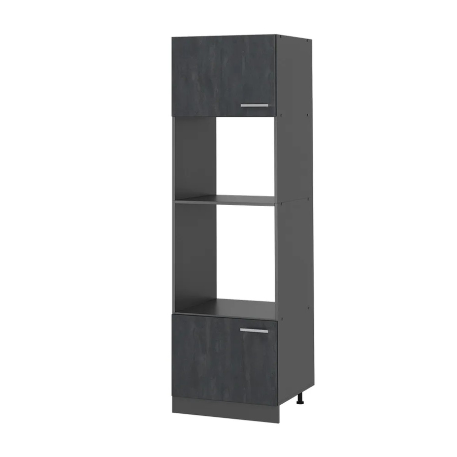 Vicco Mikrowellenschrank R-Line Küchenregal Schwarz Beton Anthrazit B/T/H: 60 x 45,73 x 207 cm - Bild 2
