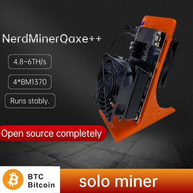 Bitaxe NerdMinerQaxe++Rev5.1 Bitcoin-Miner Open-Source-Lotterie-Mining-Gerät in Orange mit 4,8 bis 6TH/s - Bild 1
