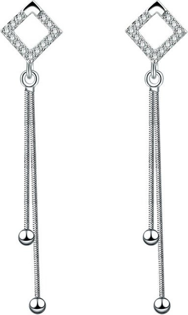 Ohrring 925 Silber, Diamant, Perle, Damen - Bild 1