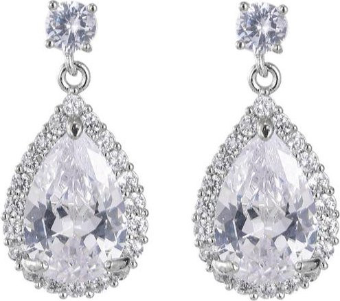 YIRAN Jewelry Ohrring, Zirkonia, Kupferlegierung, Weiß, Damen - Bild 1