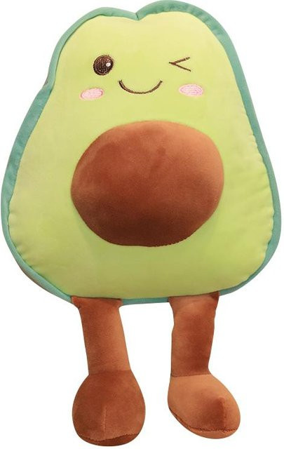 Yiran Health & Beauty Lachende Avocado Plüsch, Grünes Kissen, 30cm - Bild 1