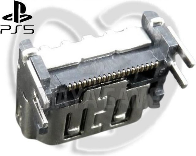 Sony PlayStation 5 PS5 HDMI-Port-Anschluss in Silber und Schwarz - Bild 1