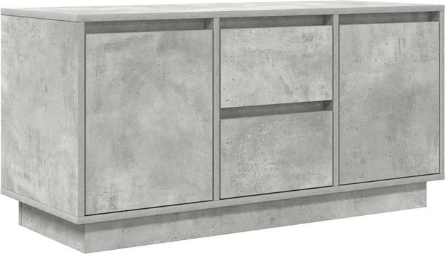 vidaXL TV-Schrank mit integrierter LED-Beleuchtung in Betongrau, B/T/H: 100 x 41 x 50 cm - Bild 1