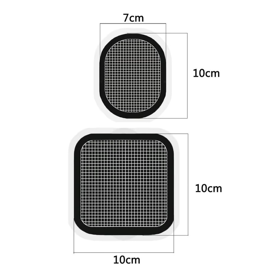 emsa EMS Elektrode Blatt Pads in Schwarz als Ersatz Gel Patches für elektrische Muskelstimulatoren und Bauchmassager - Bild 4