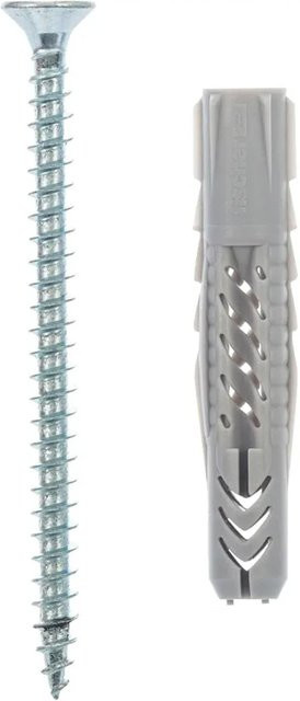 Fischer Universaldübel UX aus Nylon in Grau mit Schraube, Durchmesser: 8 mm, Länge: 50 mm - Bild 1