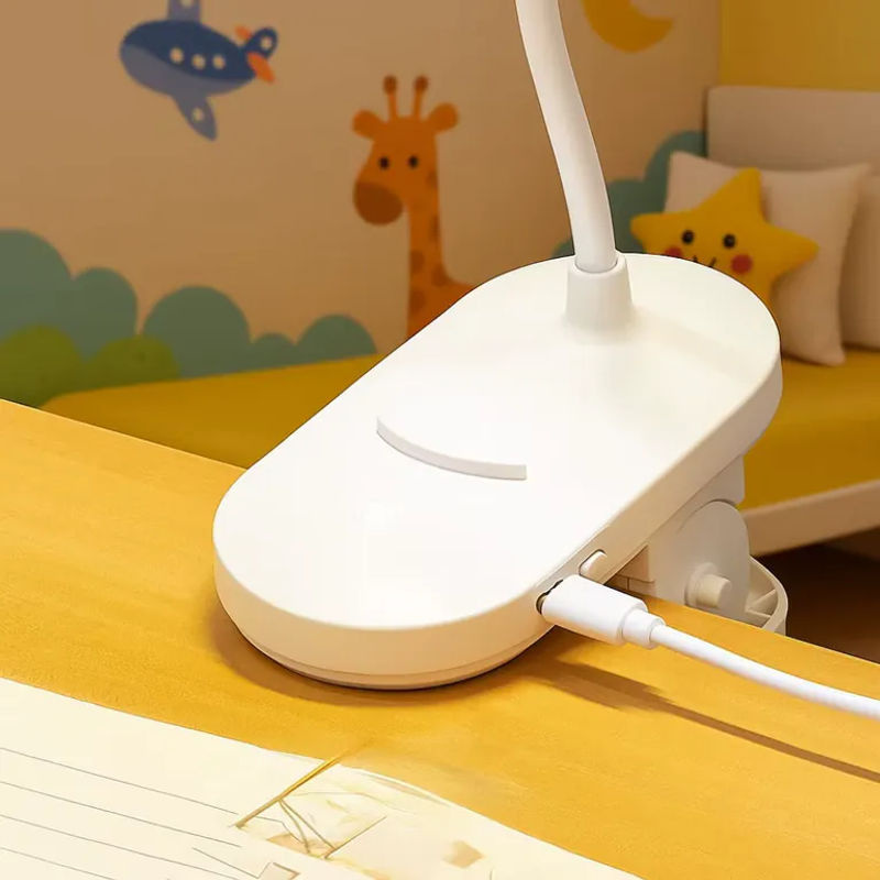 Leclstar LED Clip-Schreibtischlampe mit Augenschutz, aufladbare Nachttischlampe in Weiß mit Touch-Bedienung und warmweißem Licht - Bild 5