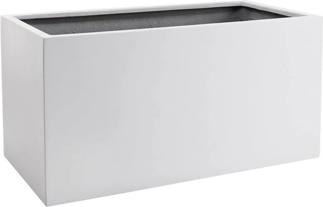 Vivanno Pflanzkübel Maxi aus Fiberglas in Weiß, B/T/H: 80 x 40 x 40 cm - Bild 1