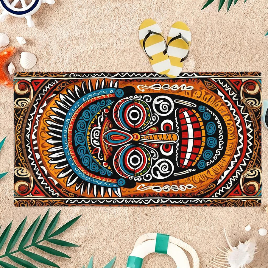Ka Chen Muda Strandtuch Seltsame Avatare Vintage Design, Weiß/Mehrfarbig, B: 40 cm, H: 60 cm - Bild 4