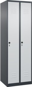 C+P Wäsche-Spind Classic PLUS mit 2 Abteilen in Anthrazit, H x B x T: 185 x 60 x 50 cm - Bild 1
