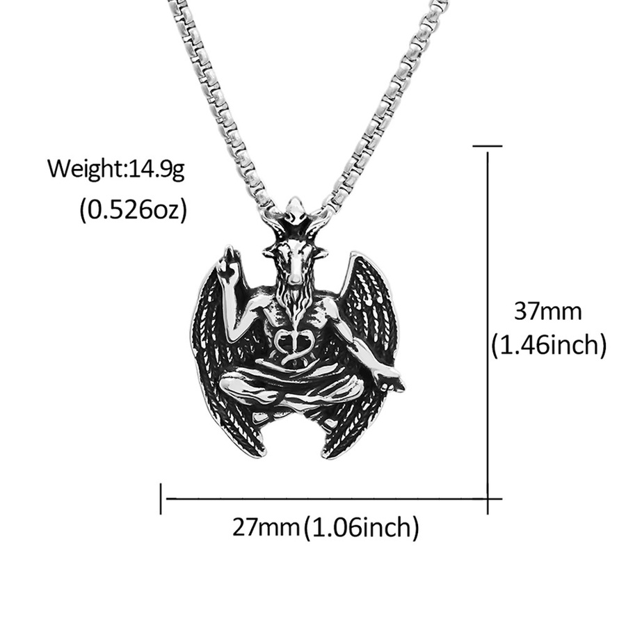 owlucky Anhänger Edelstahl, Vintage, Silber, Unisex - Bild 3