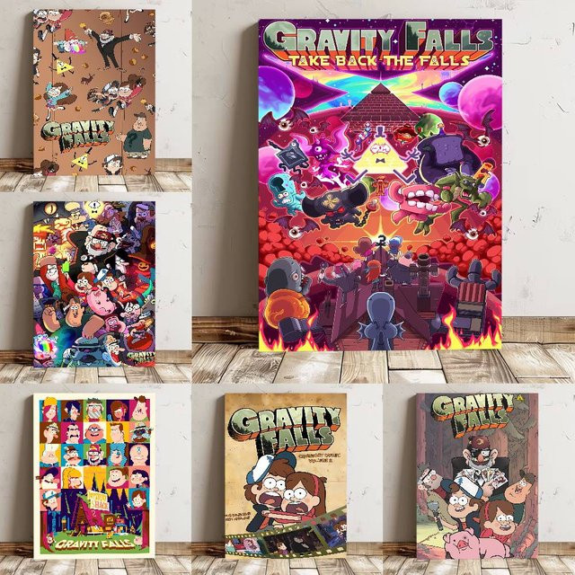 Klassisches G-Gravity F-Falls Filmplakat von Bilibili als wasserdichter Wandkunst-Aufkleber in Mehrfarbig, Rechteckig, Breite: 15,0 cm, Höhe: 15,0 cm - Bild 1