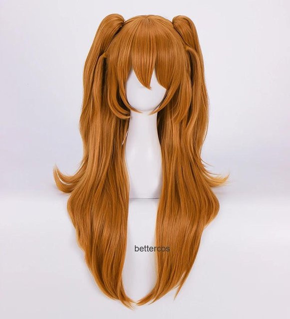 EVA Asuka Langley Soryu Cosplay Perücke, Orange, Synthetisches Haar - Bild 1