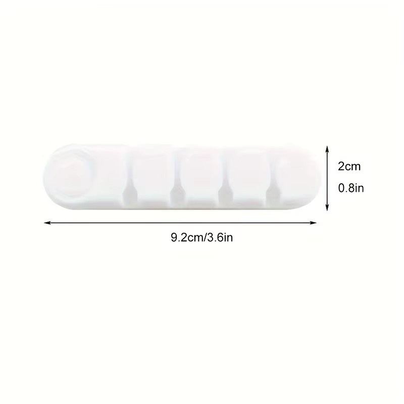 Desktop-Kabel-Organizer aus weichem Silikon mit 4 Löchern in Weiß - Bild 2