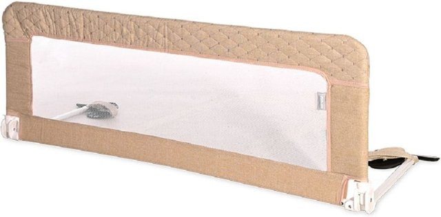 Lorelli Kinder Bettschutzgitter Safety Night faltbar in Hellbraun mit Tasche B: 127 cm, H: 45 cm - Bild 1