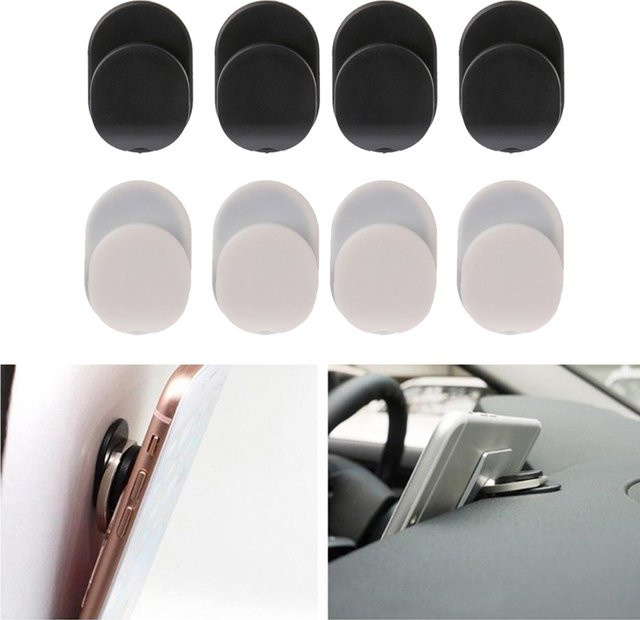 Set aus 4 oder 8 selbstklebenden Auto-Haken zur Organisation von Telefon, USB-Kabeln, Schlüsseln und Taschen - Bild 1