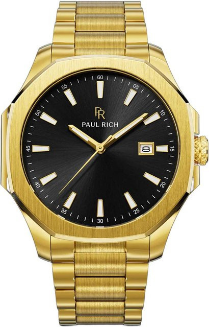Paul Rich Herrenuhr Mercer Goldline Black, Quarz, Edelstahl, 40,50 mm, Schwarz - Bild 1