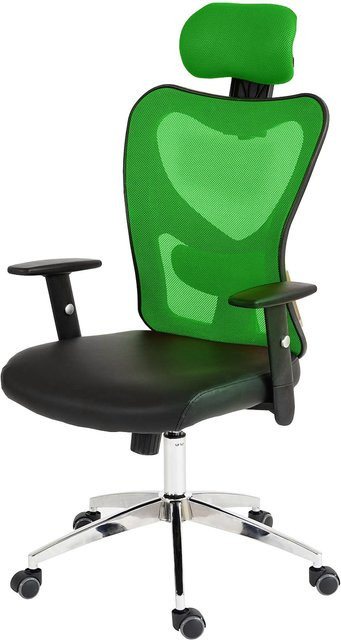 MCW Profi-Bürostuhl Pamplona Chefsessel Drehstuhl aus Kunstleder in Grün, B/T/H: 71,0 x 71,0 x 123,0 cm - Bild 1
