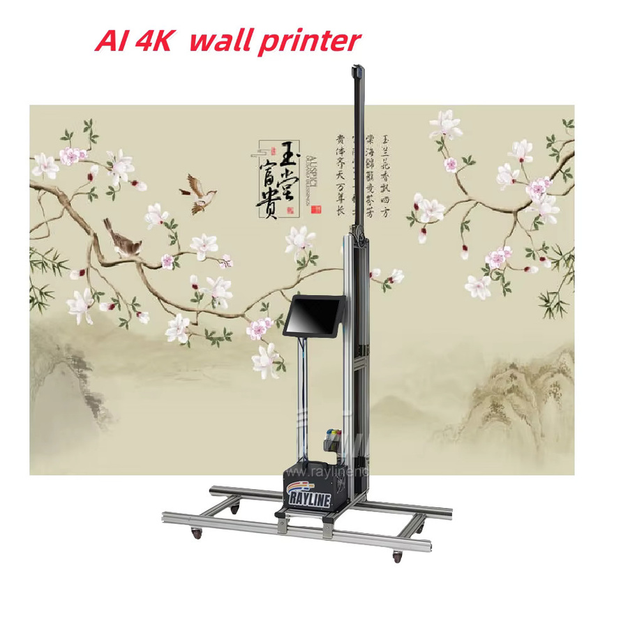 Rayline AI 4K Wanddruckermaschine Tragbarer UV 3D Vertikal-Direktdrucker für Glas, Holz, PVC und Metall in Silber - Bild 3