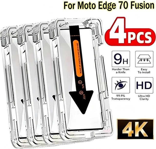 Displayschutz aus Glas für Motorola Edge 60 Fusion, 60 Pro, Edge 70 und Edge 50 Neo, transparent, 1-4 Stück Set - Bild 1