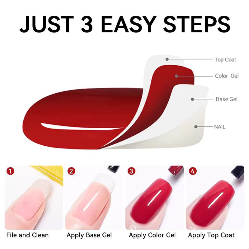LILYCUTE Basis Gel Top Coat Nagellack, 18 ml, glänzend - Bild 2